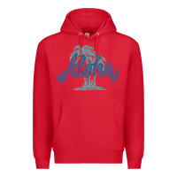 Red hawaii aloha art Premium Hoodie - artisFamous