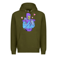 Army Green skeletor's cat Premium Hoodie - artisFamous