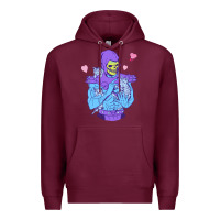 Burgundy skeletor's cat Premium Hoodie - artisFamous