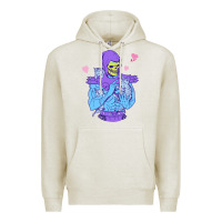Oatmeal Heather skeletor's cat Premium Hoodie - artisFamous