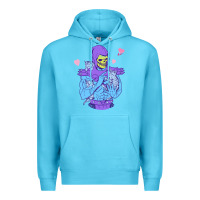 Ocean Blue skeletor's cat Premium Hoodie - artisFamous