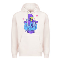 Pale Pink skeletor's cat Premium Hoodie - artisFamous