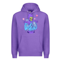 Purple skeletor's cat Premium Hoodie - artisFamous