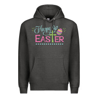 Charcoal Heather happy easter Premium Hoodie - artisFamous