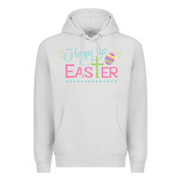 Dove Grey happy easter Premium Hoodie - artisFamous