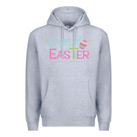 Heather Grey happy easter Premium Hoodie - artisFamous