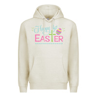 Oatmeal Heather happy easter Premium Hoodie - artisFamous