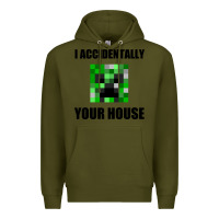 Army Green creeper meme Premium Hoodie - artisFamous