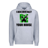 Heather Grey creeper meme Premium Hoodie - artisFamous