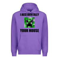 Purple creeper meme Premium Hoodie - artisFamous
