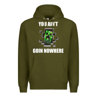 Army Green creeper meme Premium Hoodie - artisFamous
