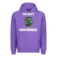 Purple creeper meme Premium Hoodie - artisFamous