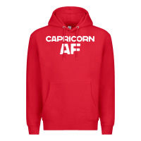Red capricorn af zodiac sign Premium Hoodie - artisFamous