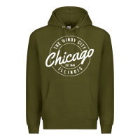 Army Green chicago Premium Hoodie - artisFamous
