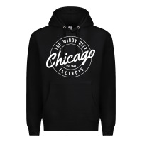 Black chicago Premium Hoodie - artisFamous