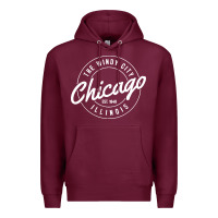 Burgundy chicago Premium Hoodie - artisFamous