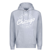 Heather Grey chicago Premium Hoodie - artisFamous
