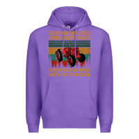 Purple never underestimate an old man with a tractor retro vintage Premium Hoodie - artisFamous