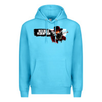 Ocean Blue red dead redemption Premium Hoodie - artisFamous