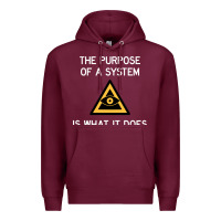 Burgundy posiwid dark mode Premium Hoodie - artisFamous