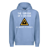 Colony Blue posiwid dark mode Premium Hoodie - artisFamous