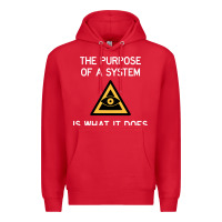 Red posiwid dark mode Premium Hoodie - artisFamous