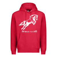 Cardinal Personalised Horse Printed Equestrian Riding Cob Jumping Rider Horse Premium Hoodie - artisFamous