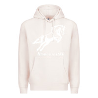 Pale Pink Personalised Horse Printed Equestrian Riding Cob Jumping Rider Horse Premium Hoodie - artisFamous