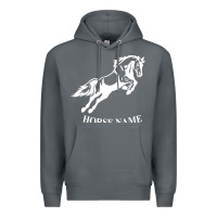 Rock Personalised Horse Printed Equestrian Riding Cob Jumping Rider Horse Premium Hoodie - artisFamous