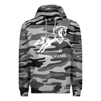 Slate Camo Personalised Horse Printed Equestrian Riding Cob Jumping Rider Horse Premium Hoodie - artisFamous
