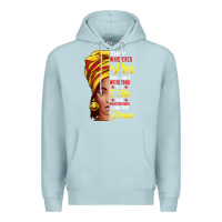 Blue Mist black history month shirt african woman afro i am the storm t shirt Premium Hoodie - artisFamous