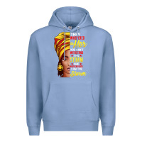 Colony Blue black history month shirt african woman afro i am the storm t shirt Premium Hoodie - artisFamous
