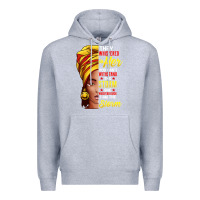 Heather Grey black history month shirt african woman afro i am the storm t shirt Premium Hoodie - artisFamous