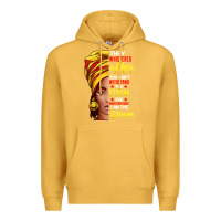 Mustard black history month shirt african woman afro i am the storm t shirt Premium Hoodie - artisFamous