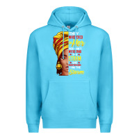 Ocean Blue black history month shirt african woman afro i am the storm t shirt Premium Hoodie - artisFamous