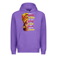 Purple black history month shirt african woman afro i am the storm t shirt Premium Hoodie - artisFamous