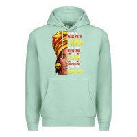 Seafoam black history month shirt african woman afro i am the storm t shirt Premium Hoodie - artisFamous