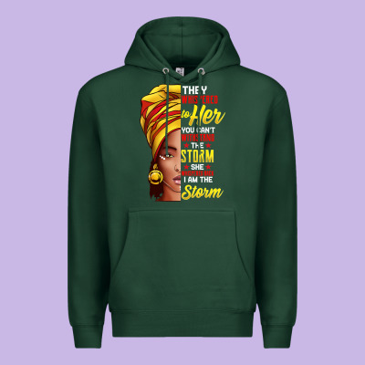 Black History Month Shirt African Woman Afro I Am The Storm T Shirt Premium Hoodie Designed By Artisfamous