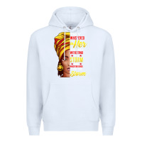 White black history month shirt african woman afro i am the storm t shirt Premium Hoodie - artisFamous