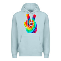 Blue Mist cool peace hand tie dye t shirt for boys and girls Premium Hoodie - artisFamous