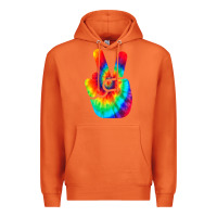 Carrot cool peace hand tie dye t shirt for boys and girls Premium Hoodie - artisFamous