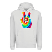 Dove Grey cool peace hand tie dye t shirt for boys and girls Premium Hoodie - artisFamous