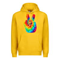 Lemon cool peace hand tie dye t shirt for boys and girls Premium Hoodie - artisFamous