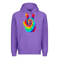 Purple cool peace hand tie dye t shirt for boys and girls Premium Hoodie - artisFamous