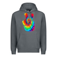 Rock cool peace hand tie dye t shirt for boys and girls Premium Hoodie - artisFamous