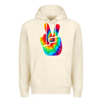 Sandshell cool peace hand tie dye t shirt for boys and girls Premium Hoodie - artisFamous
