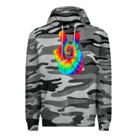 Slate Camo cool peace hand tie dye t shirt for boys and girls Premium Hoodie - artisFamous