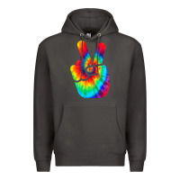 Smoke cool peace hand tie dye t shirt for boys and girls Premium Hoodie - artisFamous