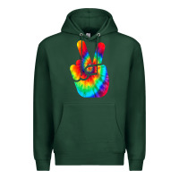 Sports Green cool peace hand tie dye t shirt for boys and girls Premium Hoodie - artisFamous