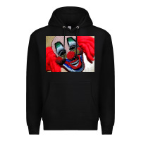 Black embroidered clown Premium Hoodie - artisFamous